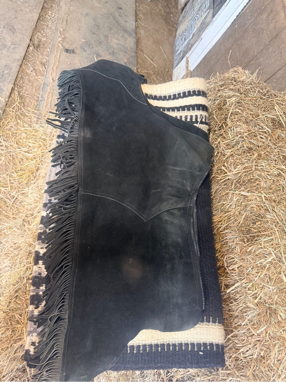 Youth Small Equigrip brand fringe show chaps